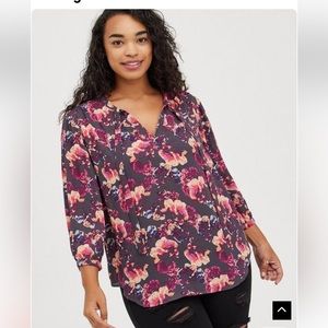 Torrid size 6 Floral Blouse